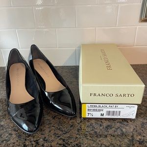 Franco Sarto Black Patent Pump